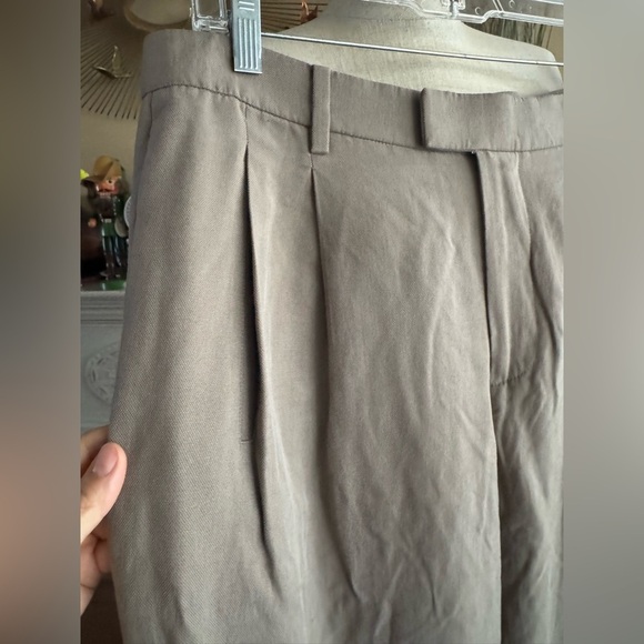 Everlane The Put Together Pleat Pant High Rise Cuffed Lyocell Clay - Picture 10 of 16